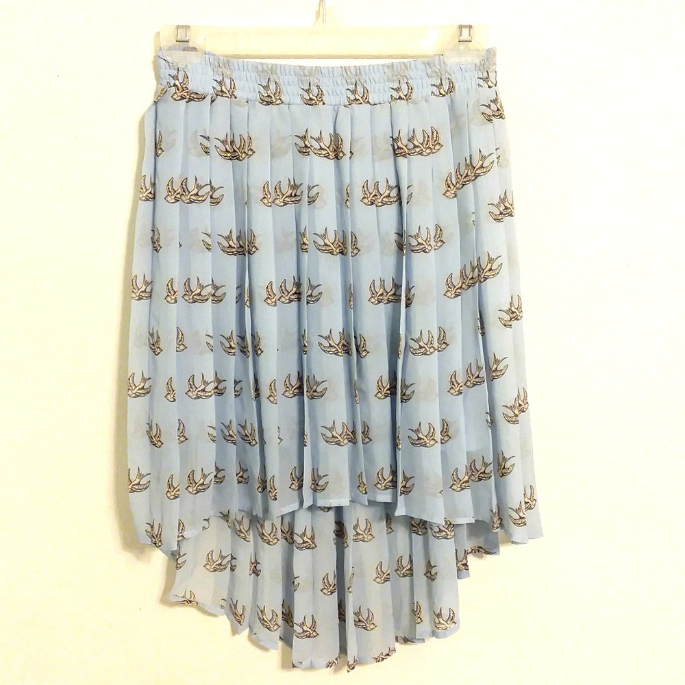 Forever 21 Light Blue Dove High Low Skirt
